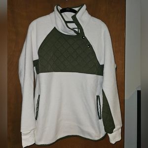 Women's Abercrombie and Fitch Asymmetrical Snap Sweatshirt - Size L